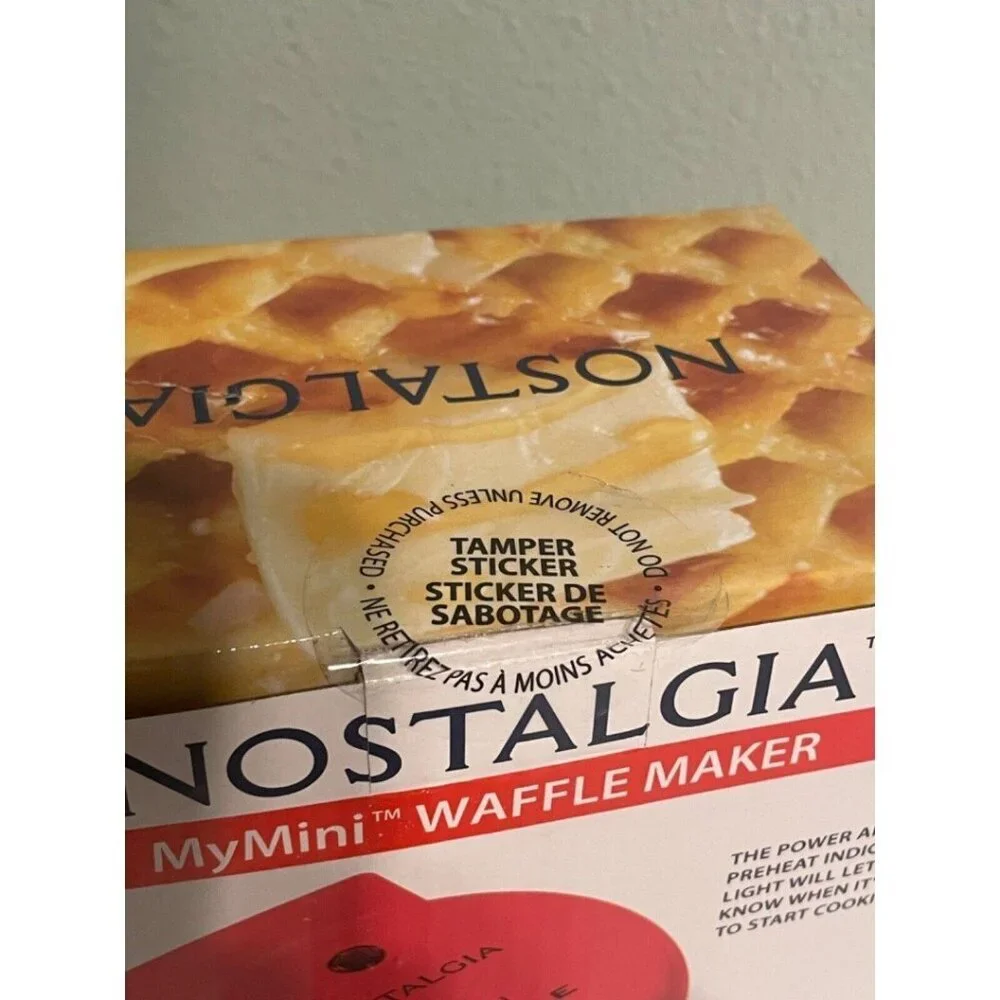 Nostalgia My Mini Personal Multi Purpose Waffle Maker 5" Electric Red New x2 - Picture 4 of 7